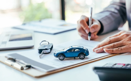 Documents required when picking up the car.